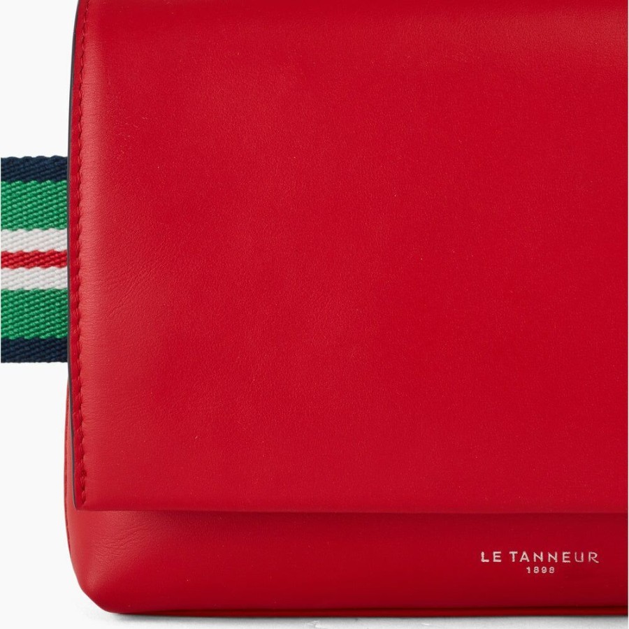 Femme le tanneur Pochettes | Sac Ceinture Iris En Cuir Lisse Rouge