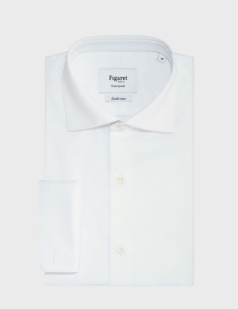 Homme figaret Chemises | Chemise Ajustee He Blanc