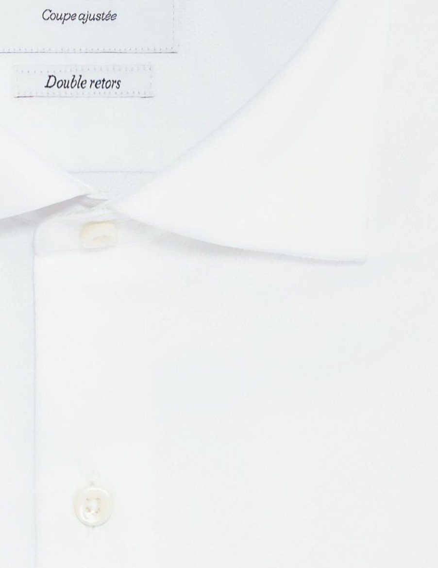 Homme figaret Chemises | Chemise Ajustee He Blanc