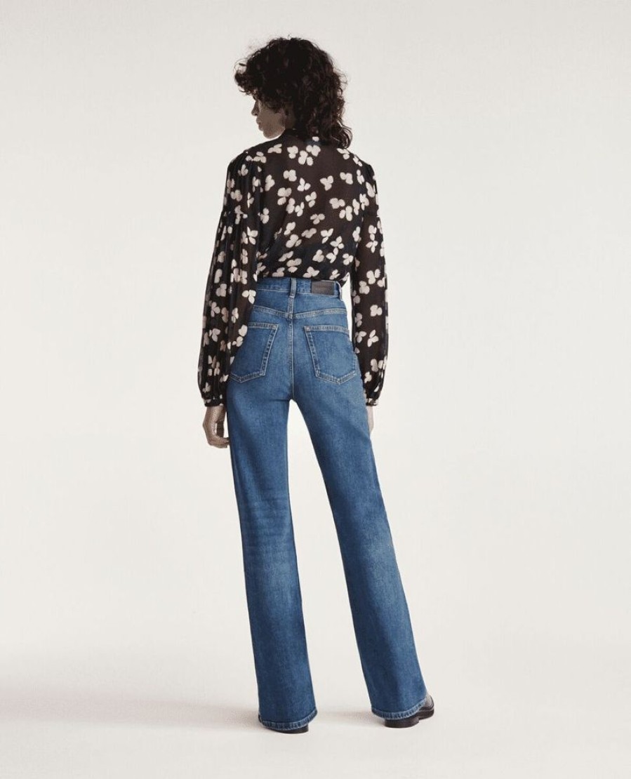 Femme the kooples Pantalons | 5Pockets Bootcut Denim Bleu