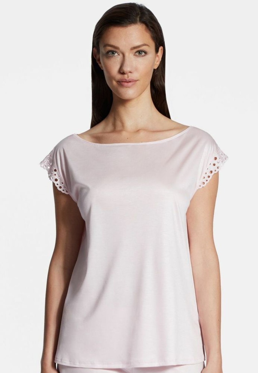 Femme aubade T-Shirts | Top Manches En Tencel Bulle De Douceur Rose