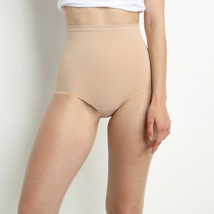 Femme dim Culottes | Culotte Sculptante Taille Haute New Skin Diam'S Control Culotte Haute Beige