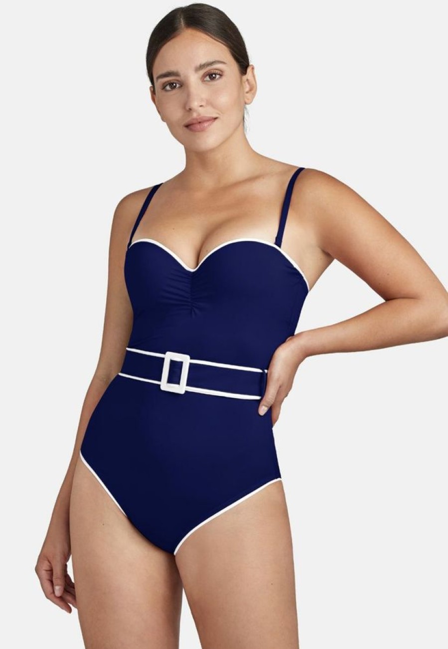 Femme aubade Maillots De Bain | Maillot De Bain Une Piece La Baie Des Vagues Noir