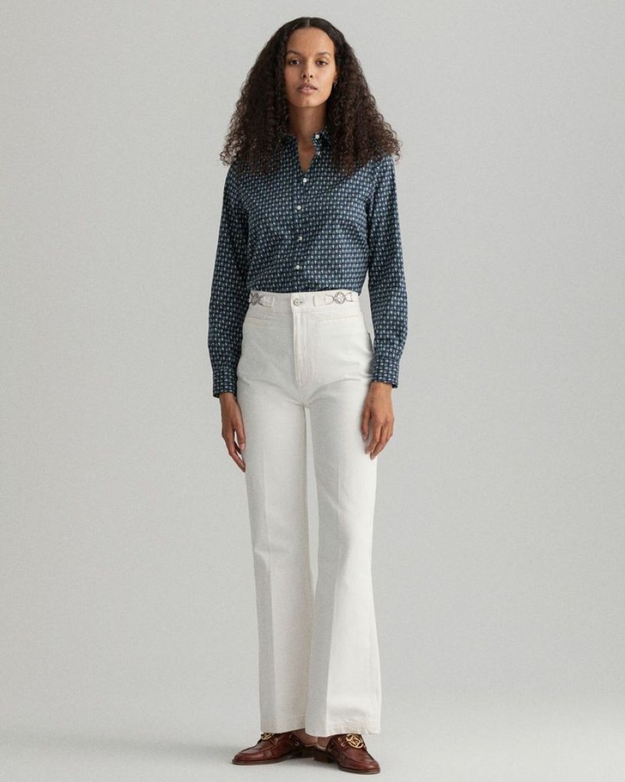 Femme gant outlet Chemises & Blouses | Geometric Shirt Bleu