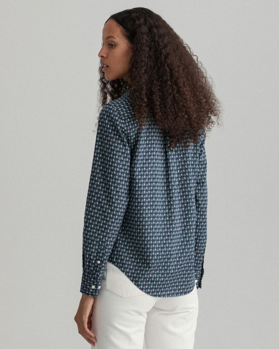 Femme gant outlet Chemises & Blouses | Geometric Shirt Bleu