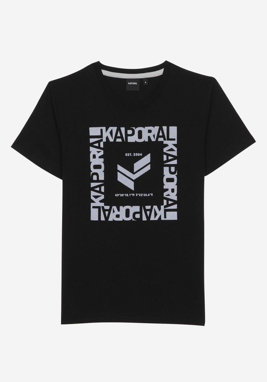 Enfant kaporal T-Shirts | T-Shirt Garcon En 100% Coton Noir