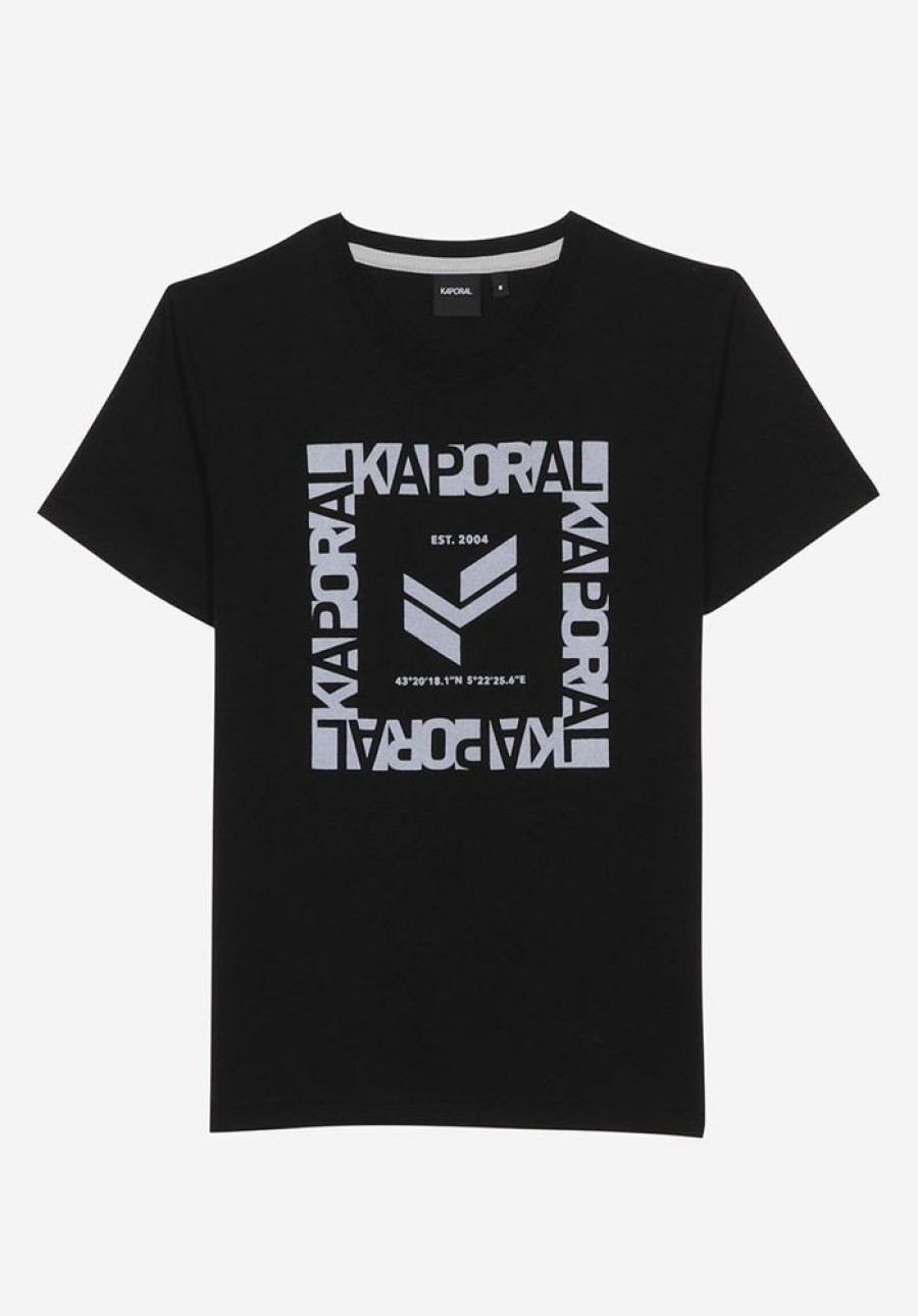 Enfant kaporal T-Shirts | T-Shirt Garcon En 100% Coton Noir