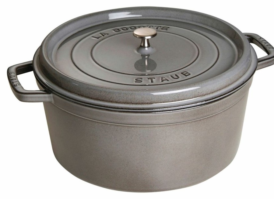 Maison staub Cuisine | Cocotte Second Choix 30 Cm, Rond(E), Graphite, Fonte Gris