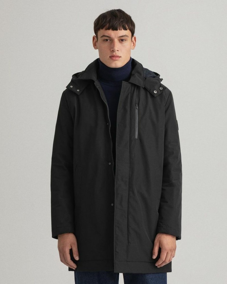 Homme gant Manteaux & Vestes | D1. Padded Car Coat Noir