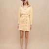 Femme maje Robes & Jupes | Robe Asymetrique En Tweed Lurex Jaune