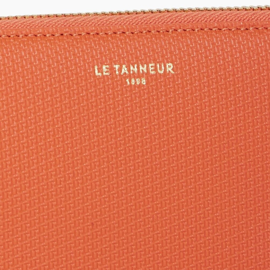 Femme le tanneur Portefeuilles | Compagnon Zippe Emilie En Cuir Monogramme Orange