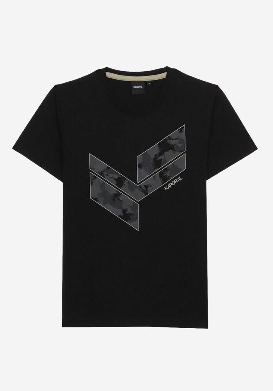 Enfant kaporal T-Shirts | T-Shirt Garcon En 100% Coton Noir