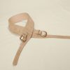 Femme maje Ceintures | Ceinture En Suede A Double Boucles Beige