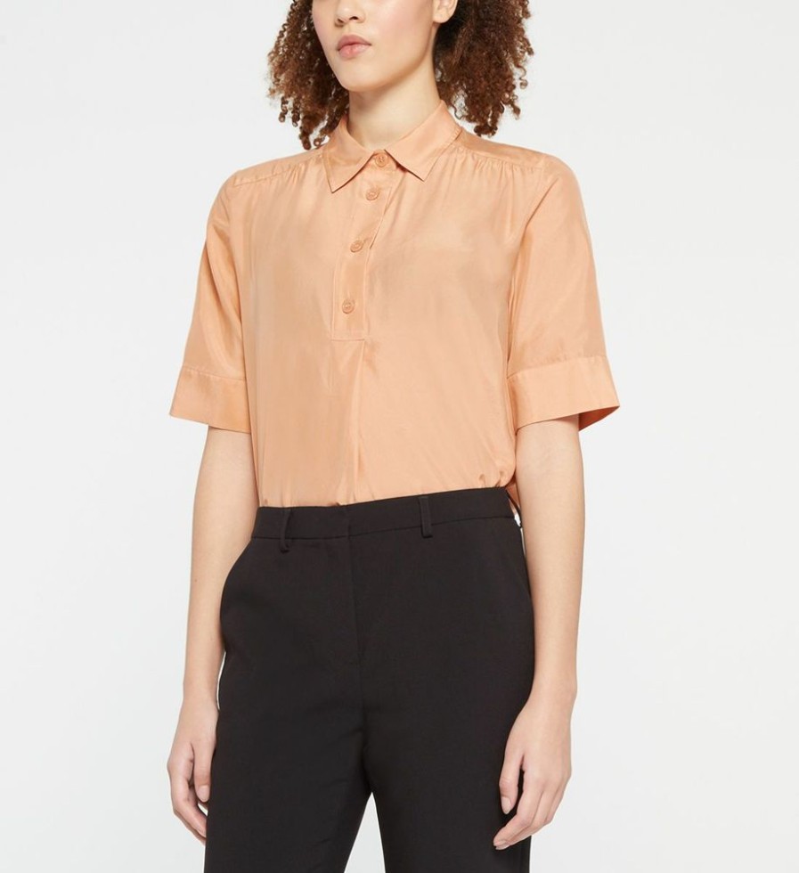 Femme galeries lafayette T-Shirts | Top Droit Malibu Soie - Jodhpur Rose