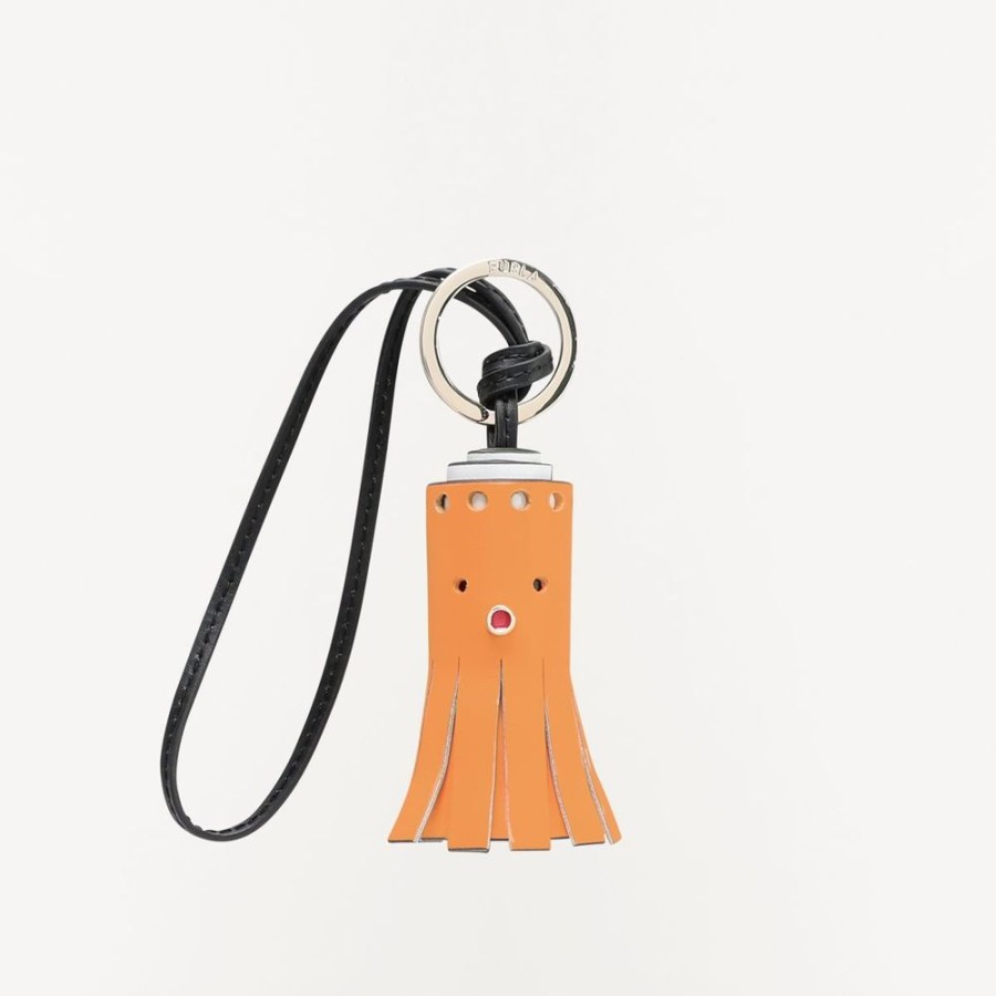 Femme furla Accessoires De Sacs | Allegra Keyring Octopus - Vitello King Colorblock Blanc