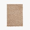 Femme eric bompard Echarpes & Foulards | Etole Imprime Felin 180 Cm X 85 Cm - Accessoires - Camel Marron