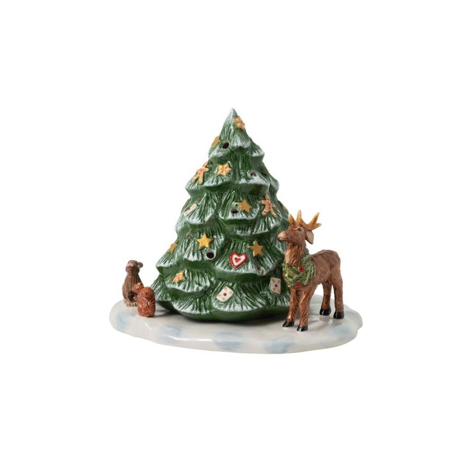 Maison villeroy & boch Art De La Table | Christmas Toy'S Sapin De Noel Avec Animaux De La Foret, 23 X 17 X 17 Cm Multicolore