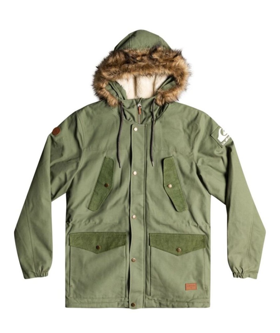 Homme quiksilver Manteaux & Vestes | Eqyjk03904-Gph0 - Long Trip Vert