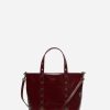 Femme vanessa bruno Sacs | Cabas S En Cuir Craquele Bordeaux