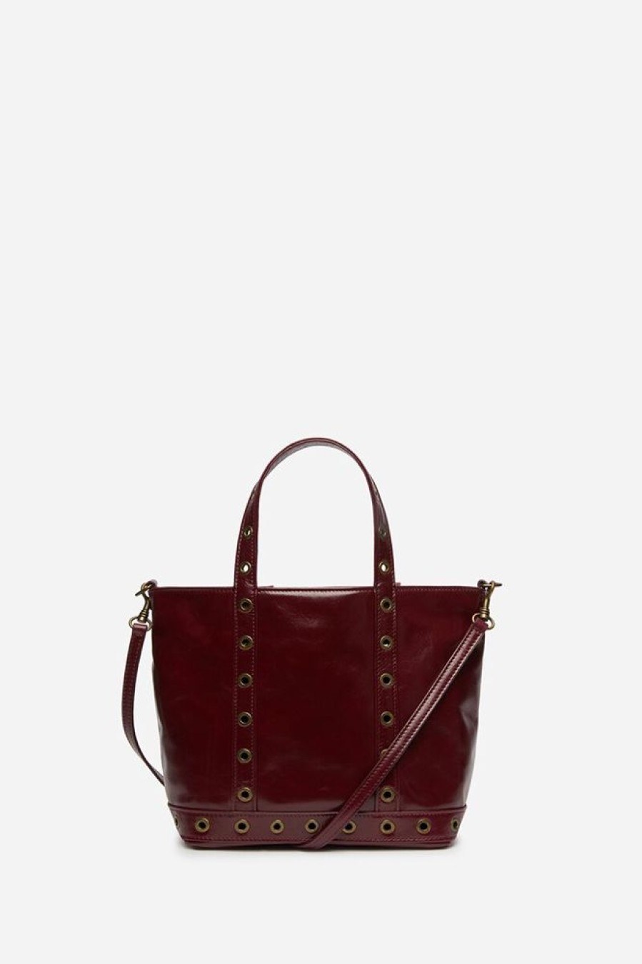 Femme vanessa bruno Sacs | Cabas S En Cuir Craquele Bordeaux