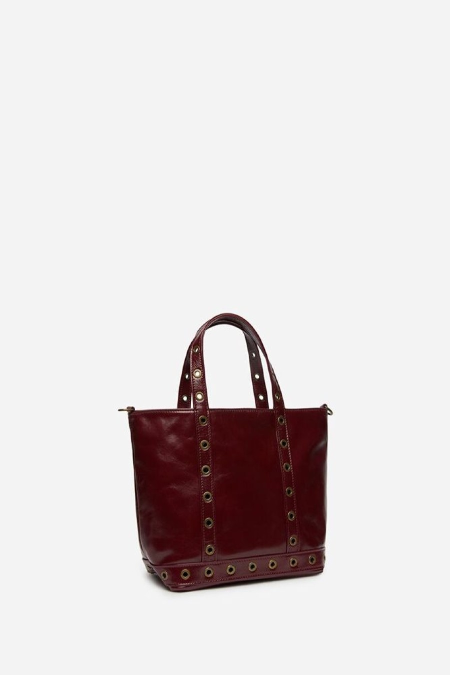 Femme vanessa bruno Sacs | Cabas S En Cuir Craquele Bordeaux