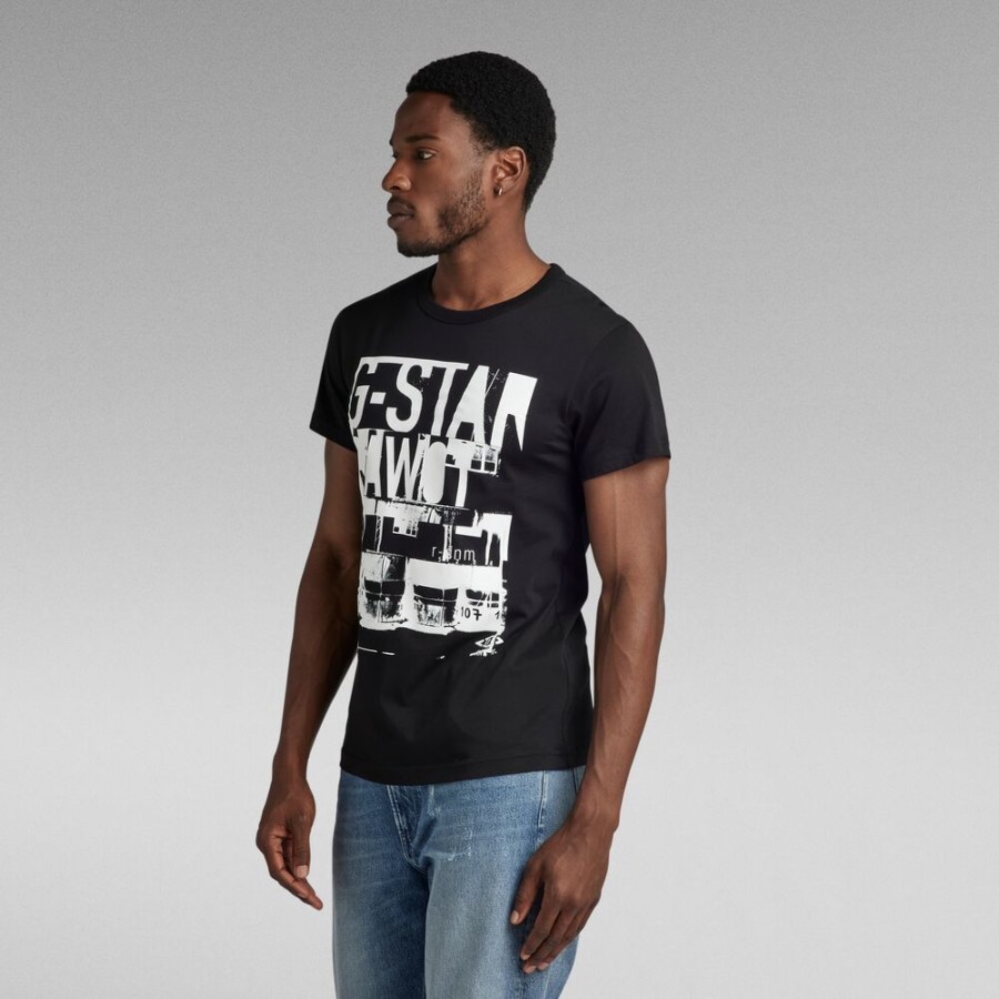 Homme g-star T-Shirts | T-Shirt Graphic 2 Noir