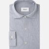 Homme figaret Chemises | Chemise Aristote Rayee E Bleu