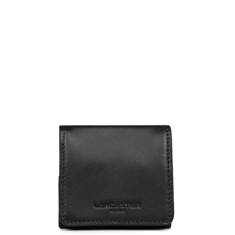 Homme lancaster Petite Maroquinerie | Porte-Monnaie Avec Pression Soft Vintage Homme Noir