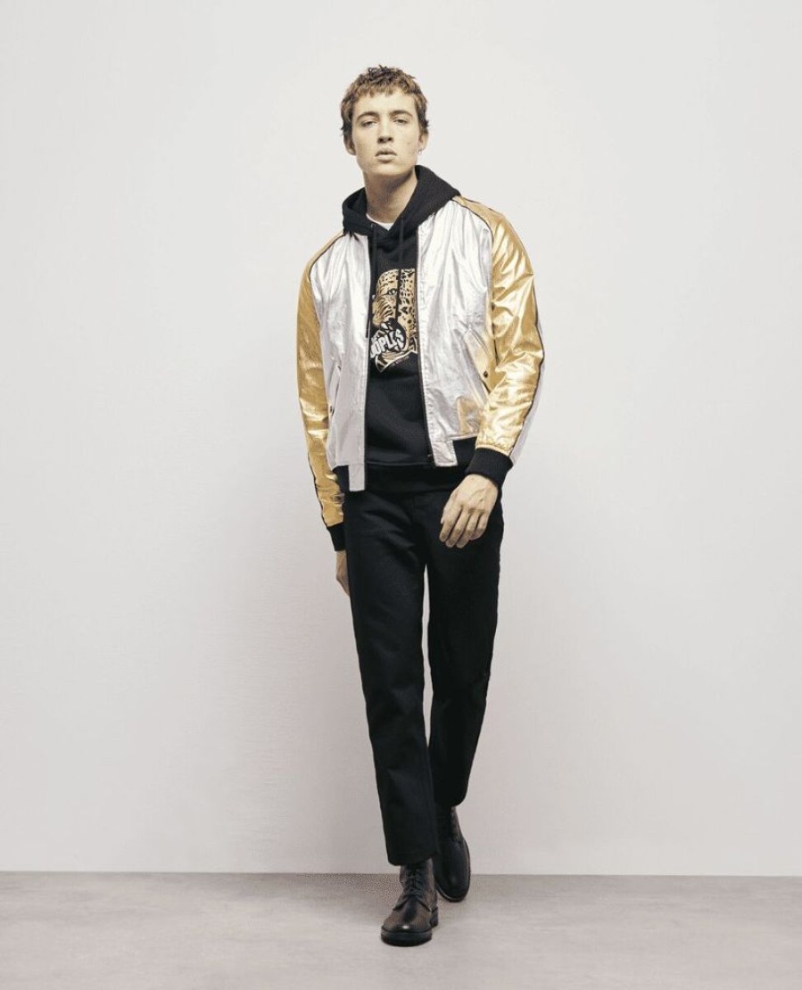 Homme the kooples Manteaux & Vestes | Blouson Bi Color Silver & Gold