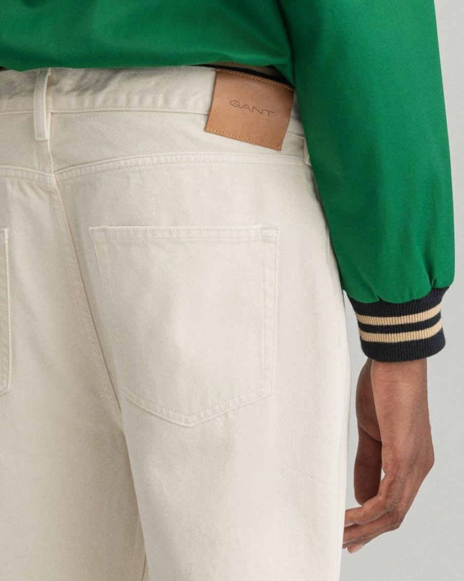 Homme gant outlet Pantalons | Relaxed Fit Colored Jeans Blanc