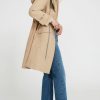 Femme claudie pierlot Manteaux & Vestes | Trench Long A Capuche Beige