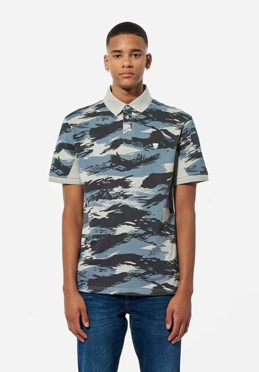 Homme kaporal T-Shirts | Polo Camouflage Homme En 100% Coton Gris