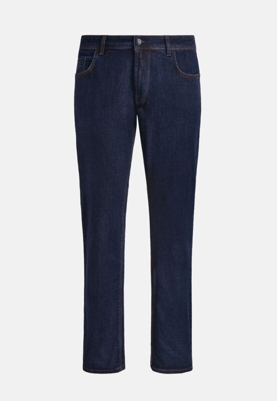 Homme boggi milano Pantalons | Jean En Denim Extensible Fonce Bleu