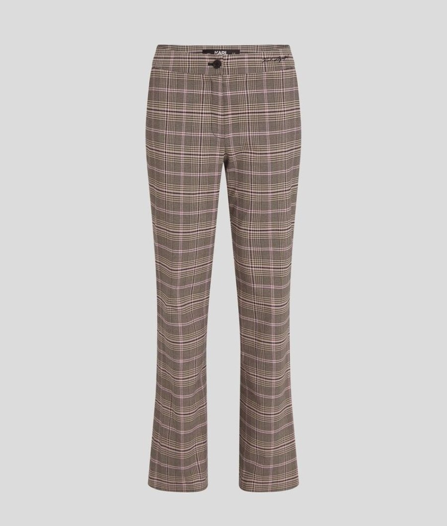 Femme karl lagerfeld Pantalons | Check Pants Gris