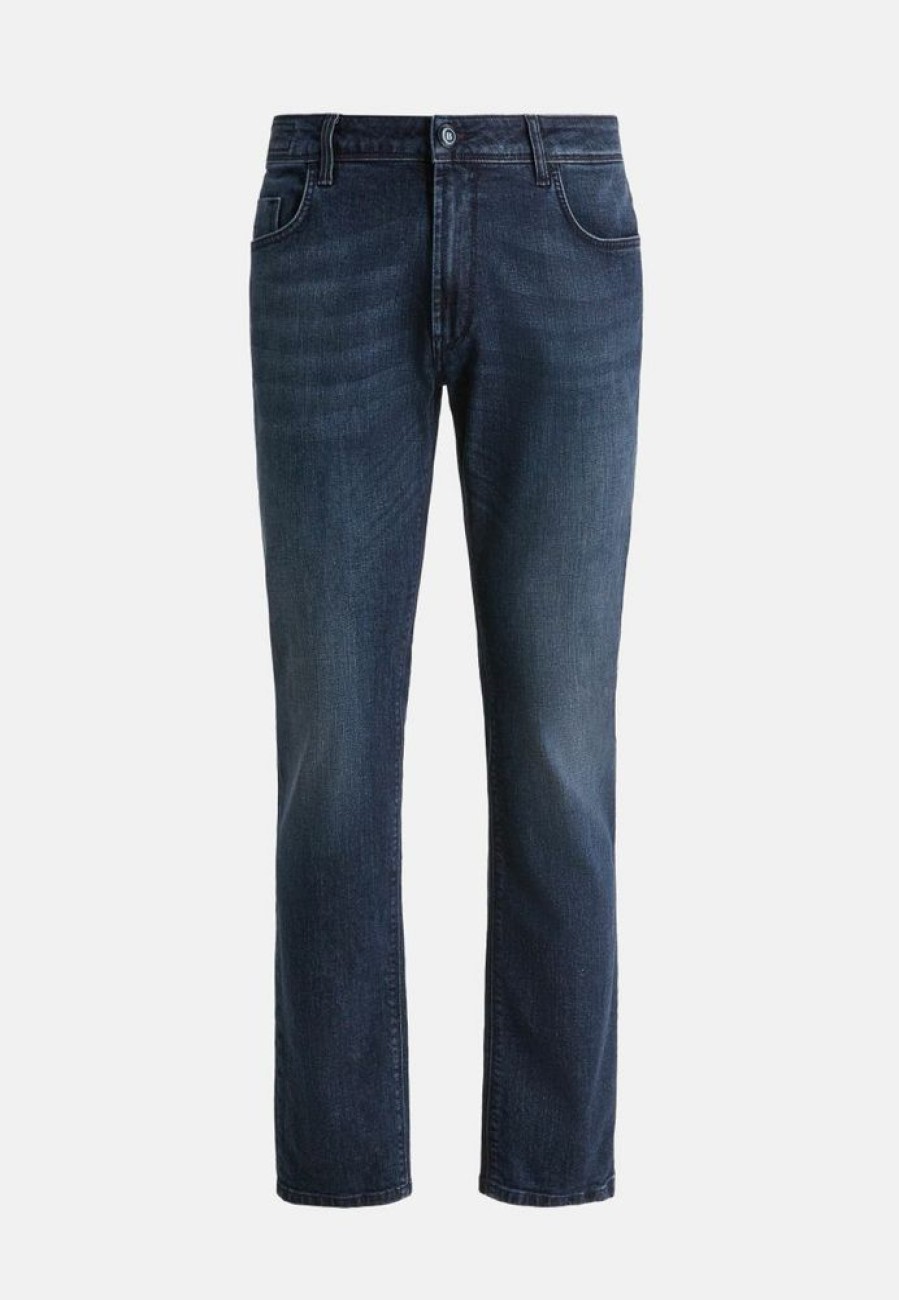 Homme boggi milano Pantalons | Jean En Denim Extensible Fonce Bleu