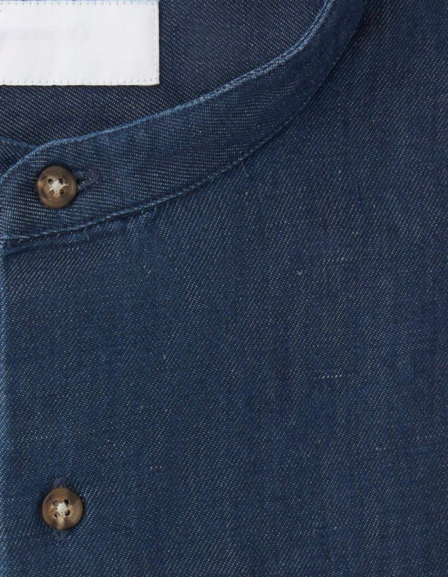 Homme figaret Chemises | Chemise Lucien En Denim Bleu