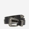 Femme the kooples Ceintures | Ceinture En Cuir Avec Set Metallique Western