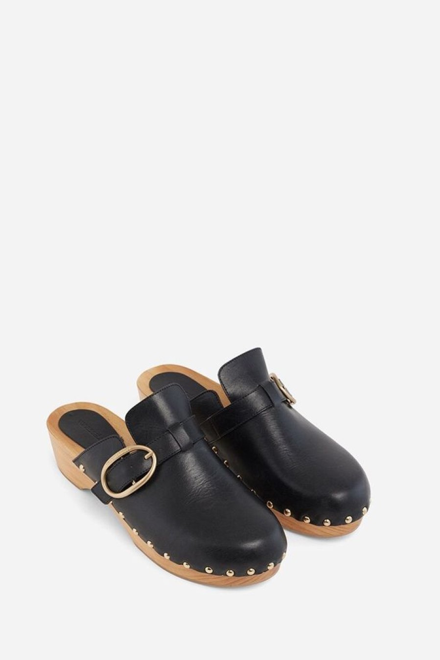 Femme vanessa bruno Sandales & Mules | Sabots En Cuir & Bois Noir