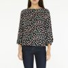 Femme galeries lafayette T-Shirts | Top Ena Droit Fluide Fantaisie Noir