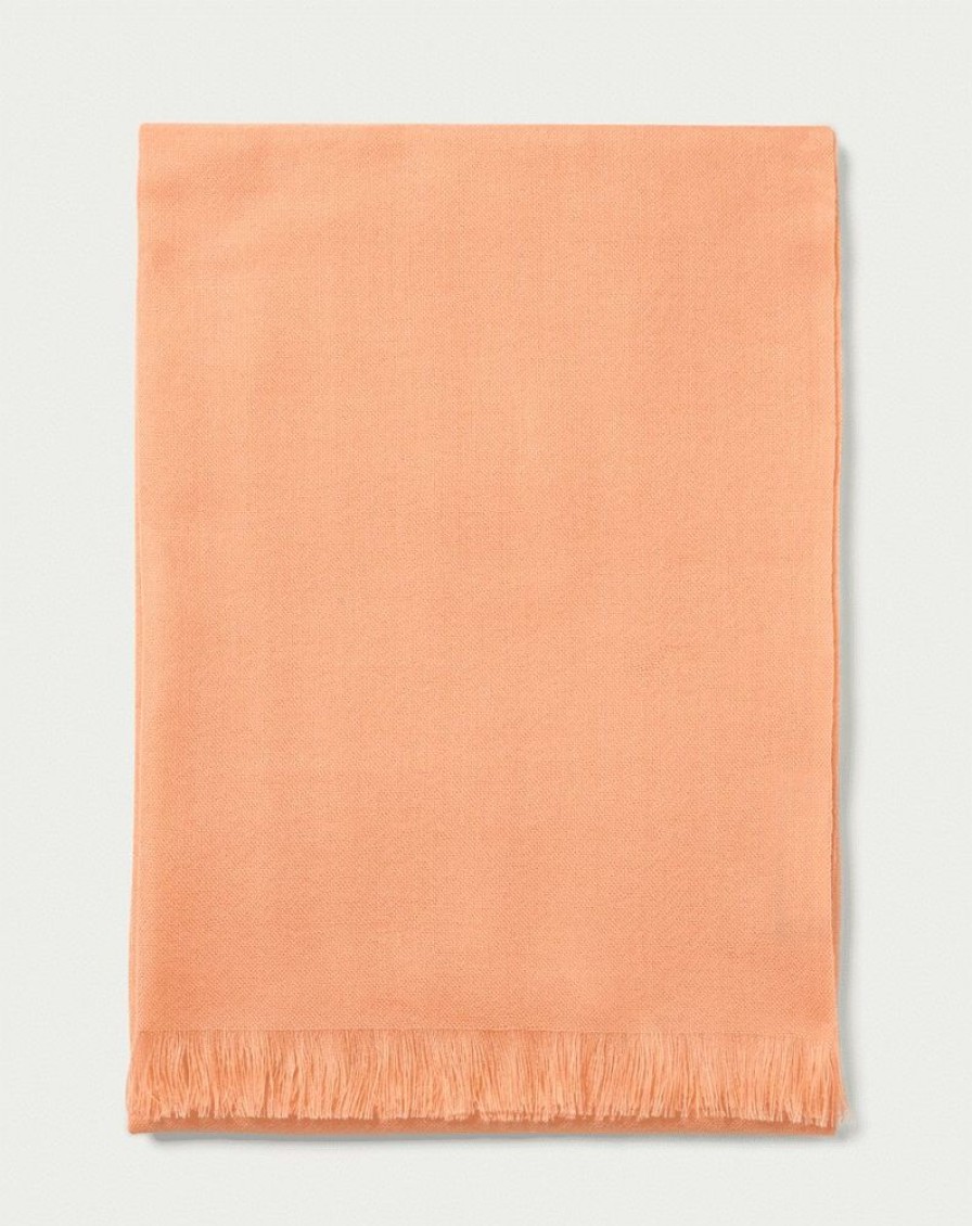 Femme eric bompard Echarpes & Foulards | Echarpe Voile De Cachemire 150 Cm X 55 Cm - Accessoires - Pavot Orange