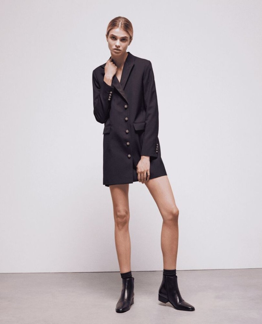 Femme the kooples Robes & Jupes | Robe Tailleur Croisee Multiples Boutons