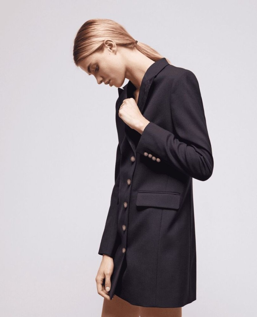 Femme the kooples Robes & Jupes | Robe Tailleur Croisee Multiples Boutons