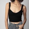 Femme zadig&voltaire T-Shirts | Crop Top Bettina Noir