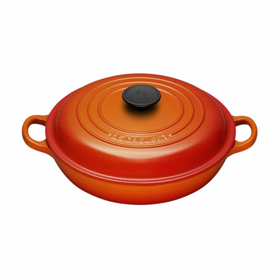 Maison le creuset Cuisine | Faitout Campagnard 30Cm En Fonte Emaillee Volcanique Orange