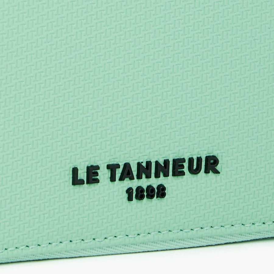 Homme le tanneur Petite Maroquinerie | Porte Monnaie Zip En L Emile En Cuir Monogramme Vert