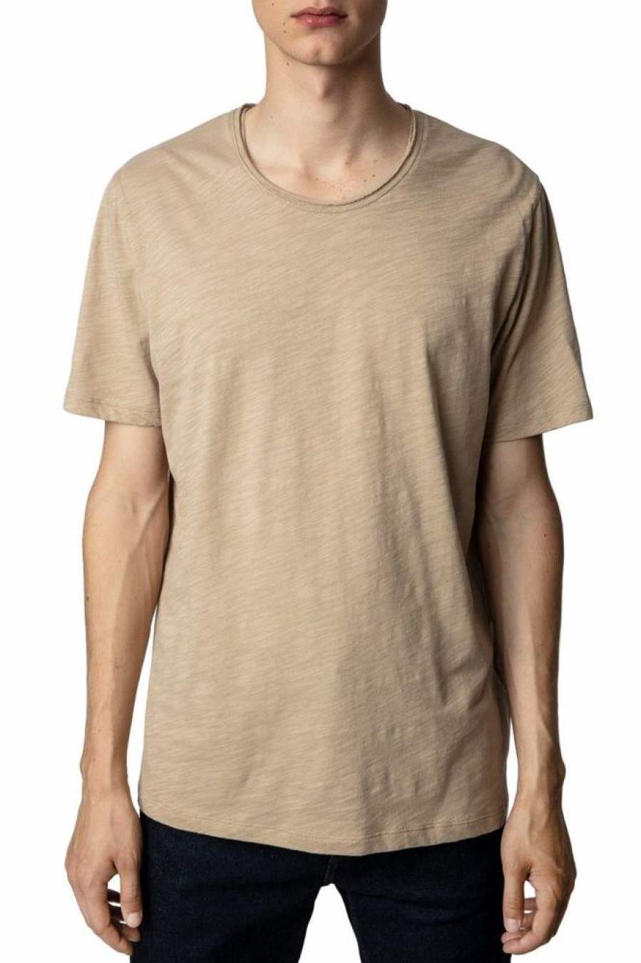 Homme zadig&voltaire T-Shirts | T-Shirt Toby Flamme Beige