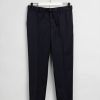 Homme gant Pantalons | D1. Drawstring Wool Trouser Bleu