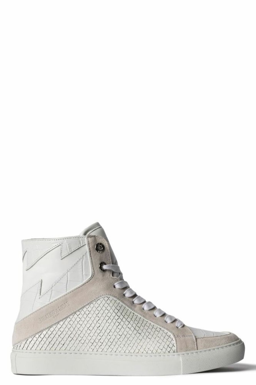 Homme zadig&voltaire Baskets | Sneakers Zv1747 High Flash Keith Blanc