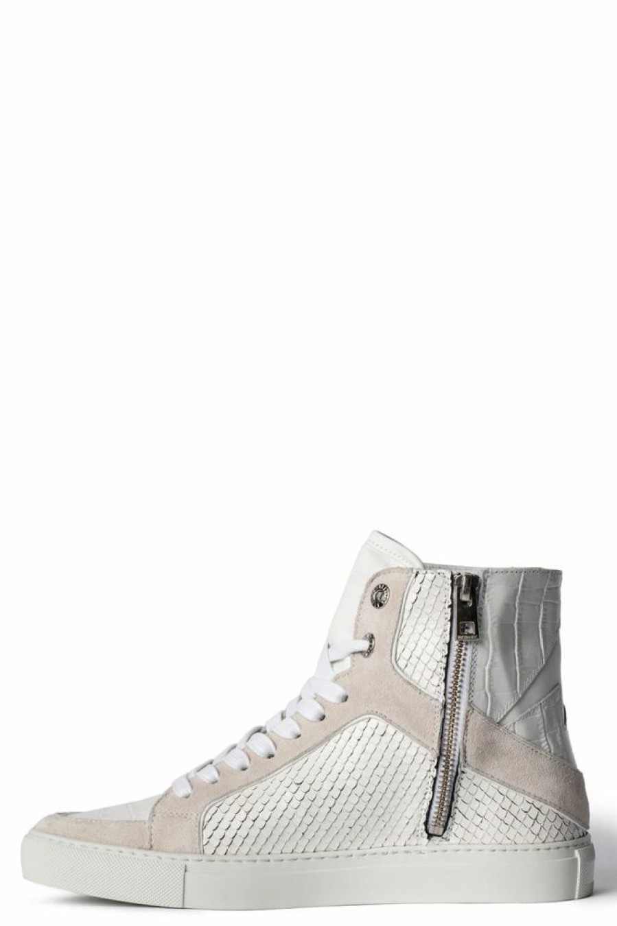 Homme zadig&voltaire Baskets | Sneakers Zv1747 High Flash Keith Blanc