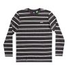 Homme quiksilver Vetements | Eqykt04193-Kta3 - Stripe Runner Ls Tee Noir